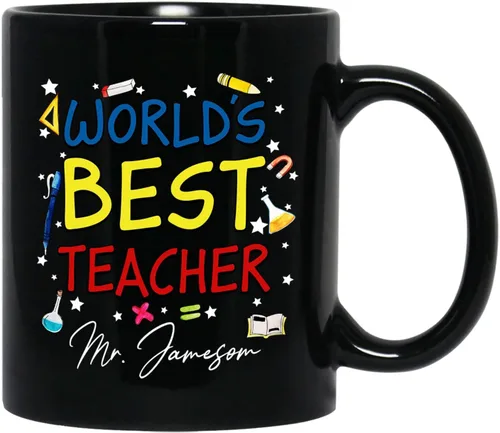 Miniatura 16 de Taza de café personalizada, regalos de agradecimiento al profesor para el mejor profesor, tazas de café con nombre personalizado para profesores