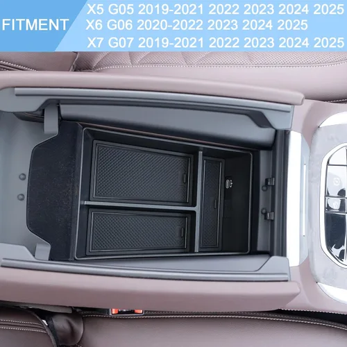 Miniatura 2 de JKCOVER Bandeja organizadora de consola central compatible con BMW X5 G05 X7 G07 (2019-2025) y X6 G06 (2020 2021 2022 2023 2024 2025) Accesorios
