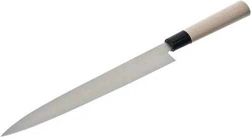 Miniatura 9 de JapanBargain, Cuchillo japonés Yanagiba Sashimi, cuchillo de chef de sushi, acero inoxidable de alto carbono, hoja de 9-1/2 pulgadas, fabricado