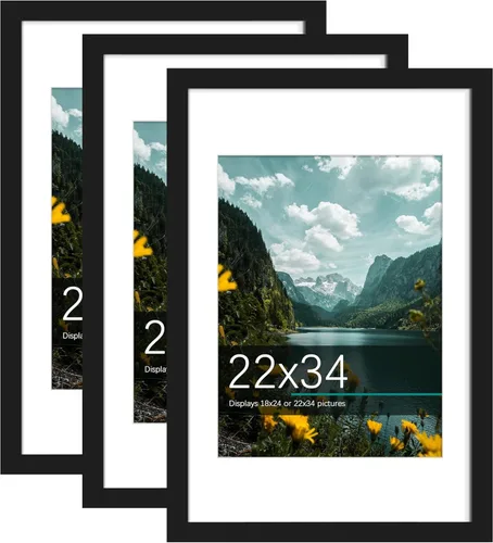 Miniatura 42 de Picrit Paquete de 3 portarretratos de 20 x 20 pulgadas, póster de 16 x 16 pulgadas con paspartú o de 20 x 20 pulgadas sin paspartú para montaje