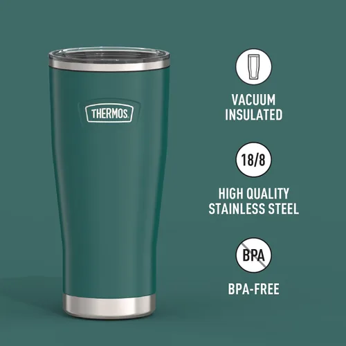 Miniatura 2 de THERMOS ICON SERIES, vaso de acero inoxidable con cierre deslizante, 18 onzas, carmesí