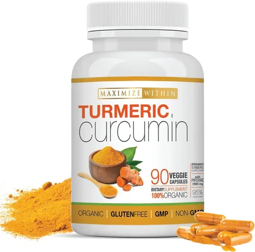 Curcumina de cúrcuma con piperina 1500 mg, 90 unidades