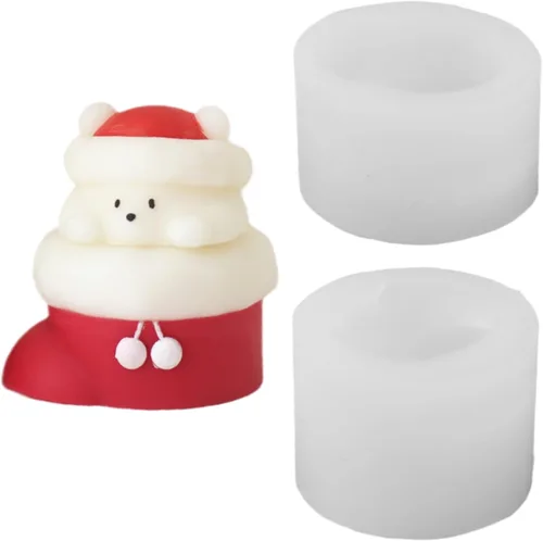 Miniatura 6 de 4PCS Moldes de Silicona para Árbol de Navidad, Moldes de Velas 3D para Hacer Velas Perfumadas, Jabón Hecho a Mano, Bomba de Baño, Barra de Loción, 4