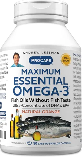Miniatura 12 de ANDREW LESSMAN Maximum Essential Omega-3 Sin Sabor, 30 Cápsulas Blandas - Aceite de Pescado Omega-3 Ultra-Puro 1200 mg-DHA Alto, Suplemento Sin