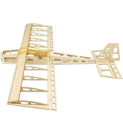 Miniatura 4 de Balsa Wood Aircraft 22.835 in Mini Stick Entrenamiento Eléctrico Avión Deportivo Necesidad de Construir para Adultos (R0301)