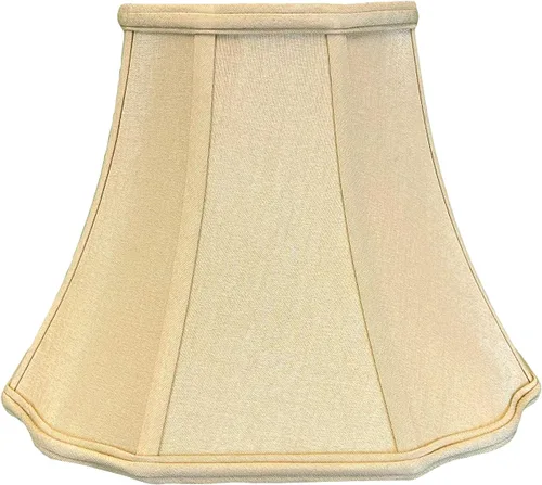 Miniatura 2 de Royal Designs, Inc. BSO-701-12AGL Pantalla de lámpara básica festoneada con fondo acampanado para esquina exterior, 6.5 x 12 x 9.25 pulgadas, oro
