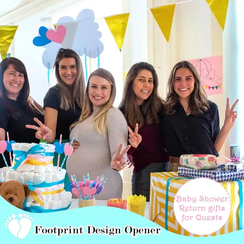 Miniatura 8 de 50 piezas personalizadas para baby shower, abrebotellas, llaveros de huellas, recuerdos de baby shower, regalos de devolución para invitados, vienen