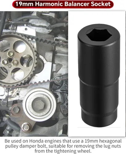 Miniatura 7 de ATPEAM Herramienta de extracción de brazo de manivela, herramienta de brazo de manivela para accionamiento de 1/2 pulgada para motores Honda y Acura