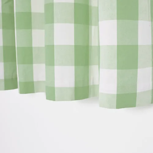 Miniatura 210 de Cenefas de cortina para ventana de 16 pulgadas de largo, 2 paneles de cuadros búfalo, cortinas pequeñas con bolsillo para barra, estilo clásico