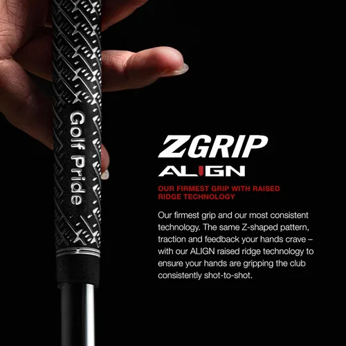 Miniatura 2 de Golf Pride ZGRIP ALIGN MAX Golf Club Grip - Firm Cord Grip with Raised Ridge Technology - All-Weather Control - Brushed Cotton Cord & Deep Z Texture