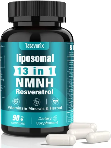 NMNH (mononucleótido de dihidronicinamida) 1000 mg por porción - Alternativa NMN con NAD + liposomal, resveratrol y PQQ| Sin OMG, sin gluten | Apoya