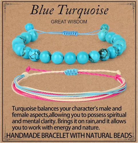 Miniatura 82 de LPBeads Pulsera de piedra natural hecha a mano de tamaño ajustable