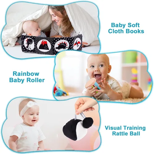 Miniatura 5 de KMTJT Juguetes Montessori para bebés de 0 a 6 meses Caja educativa de aprendizaje de juguetes de madera para bebés recién nacidos de 0 a 6 meses