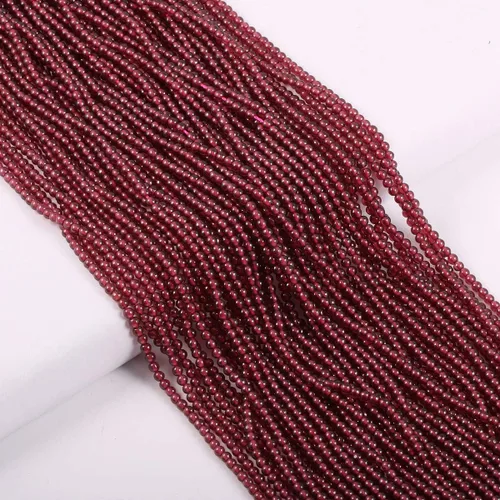 Miniatura 4 de Cuentas redondas de amatista natural para hacer joyas, pulseras, collares (0.079 pulgadas), 2 hebras