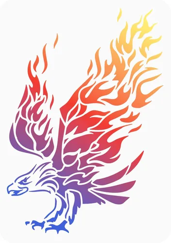 FINGERINSPIRE Plantilla de águila de 11.7 x 8.3 pulgadas, plantilla de plástico con patrón de águila de fuego, plantillas de pared de animales y