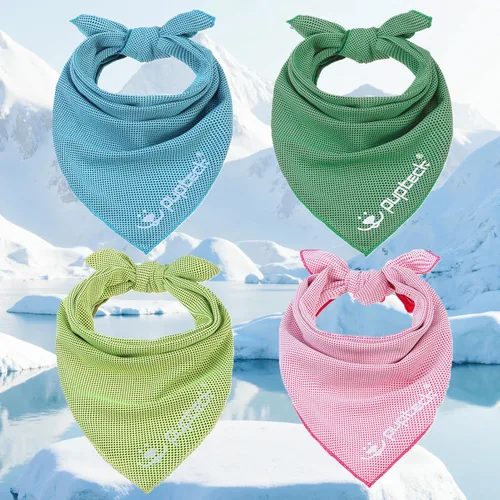 Miniatura 11 de PUPTECK Bandana de cumpleaños para perro, traje de 4 piezas, bufanda de babero triangular suave para mascotas, suministros de decoración de fiesta