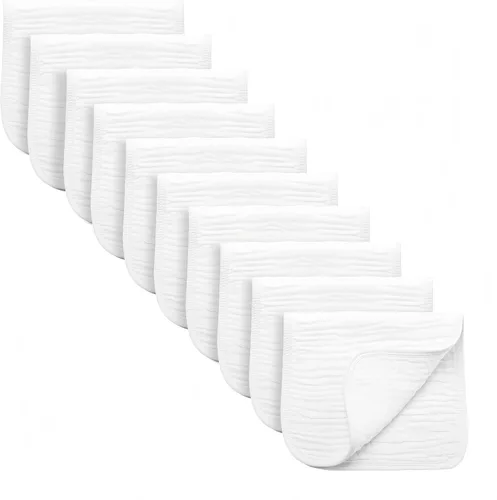 Miniatura 15 de Synrroe Paños de muselina grandes para eructos, paños de muselina para bebés niñas y niños, paquete de 10 extraabsorbentes y suaves de muselina, 6