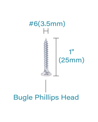 Miniatura 3 de IMScrews 100 tornillos para paneles de yeso de 1 pulgada, Phillips de cabeza plana #6, rosca fina, punta afilada, ideales para paneles de yeso