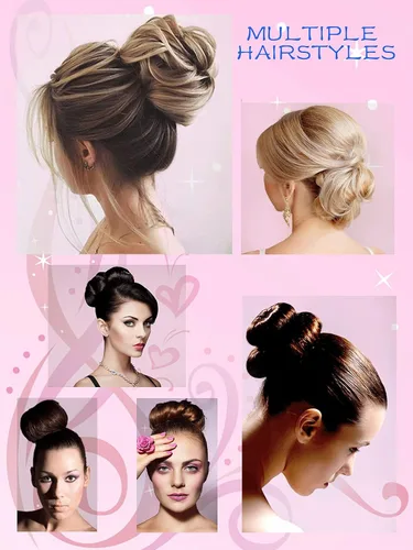 Miniatura 6 de Moldeador de donas para el cabello (6 unidades, 3 tamaños: grande de 3.5 pulgadas, mediano de 3 pulgadas, pequeño de 2 pulgadas, negro) – Kit