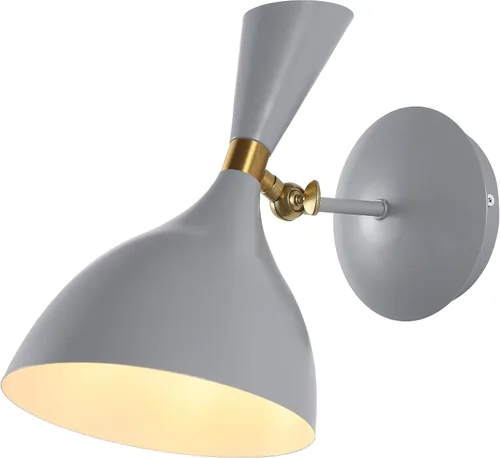 Miniatura 9 de JONATHAN Y Aplique de pared LED moderno de 10 pulgadas, blanco/latón dorado, lámpara de hierro retro para dormitorio, baño, pasillo, accesorio