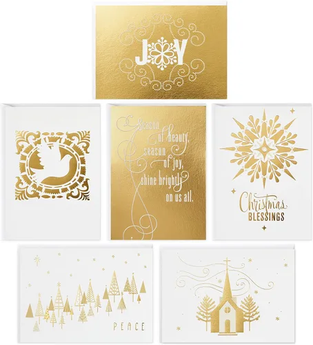 Miniatura 10 de Hallmark Surtido de tarjetas de Navidad religiosas en caja, estrella de maravilla (36 tarjetas y sobres) rosa, azul, amarillo, verde, naranja