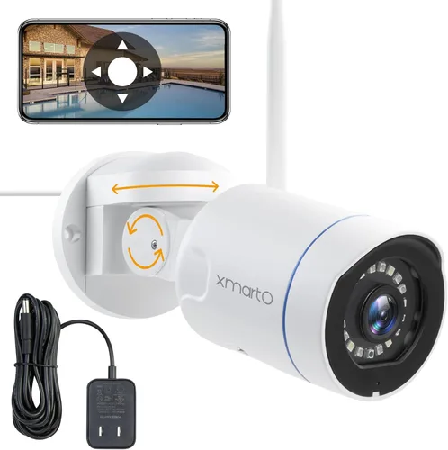 Miniatura 13 de XMARTO Sistema de cámara de seguridad WiFi6 de 10X Zoom inalámbrico para interiores y exteriores, NVR de 10 canales 4K con 4 cámaras HD Dual Lens