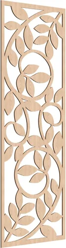 Miniatura 190 de 9 3/8"W x 24 3/8"H x 1/4"T Utica Decorativo Fretwork Madera Paneles de Pared, Abedul