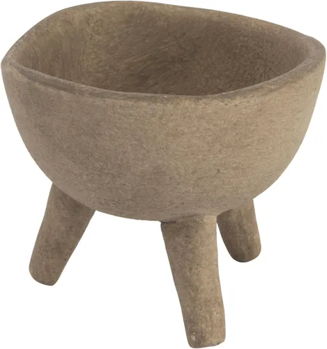 Miniatura 10 de Creative Co-Op - Maceta de terracota estilo bohemio con borde orgánico, color gris pardo mate