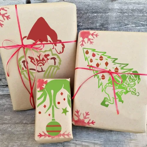 Miniatura 4 de Plantillas navideñas de letras y números para pintar sobre madera, plantillas reutilizables del alfabeto para manualidades, letreros y proyectos