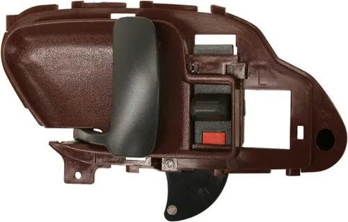 KarParts360 Para Chevy K3500 Manija de puerta interior delantera o trasera lado del conductor Bisel rojo con palanca negra 1995-2000 | con botón de