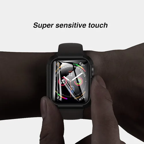 Miniatura 3 de Ailun Funda protectora de pantalla para Apple Watch Series 9, 8 y 7 [1.61 pulgadas], carcasa rígida ultrafina de policarbonato integrado con vidrio