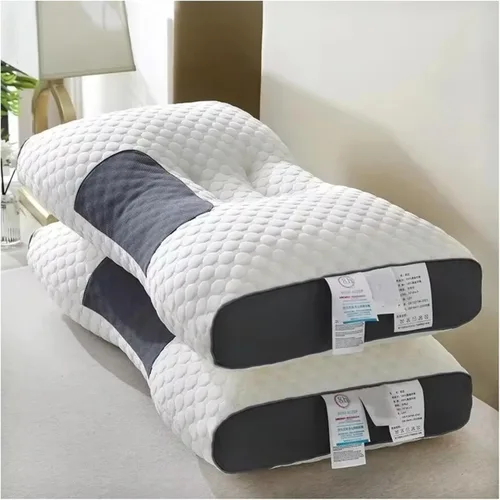 Almohada ergonómica de contorno ortopédico de tracción para el cuello del hombro, alivio del dolor de cuello, sueño lateral, soporte cervical para