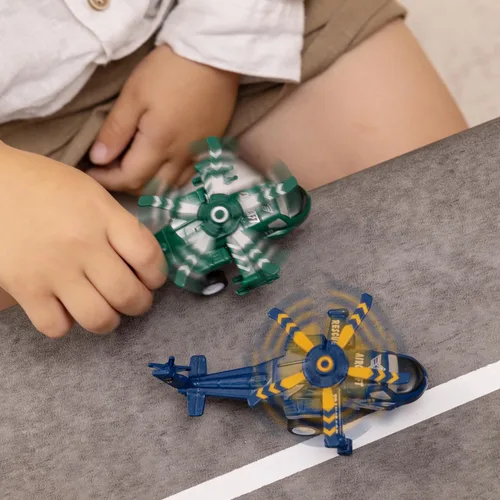 Miniatura 5 de JOYIN 16 piezas de juguetes de avión para niños, helicóptero de avión, aviones incluidos, cazas, bombarderos, regalos para niños pequeños a partir