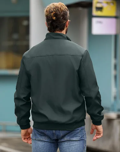Miniatura 3 de Wizoat Chaqueta Bomber para Hombre Ligera Casual Cortavientos Chaquetas con Cremallera Abrigo