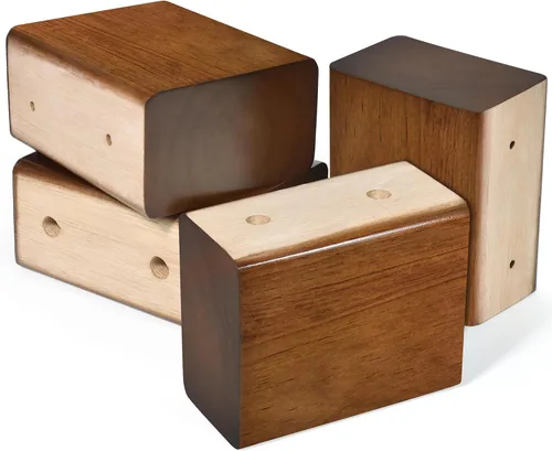 Miniatura 12 de Elevadores de madera (negro, 2 pulgadas)