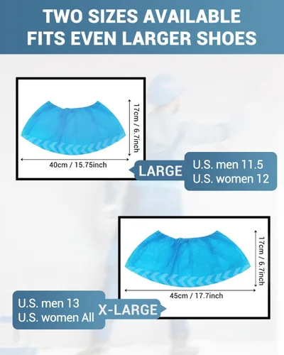 Miniatura 6 de Buself XL 100 unidades de fundas desechables para zapatos, antideslizantes, fundas premium para botas de tela, resistentes al deslizamiento