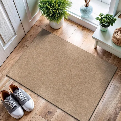 Miniatura 68 de CAMILSON Easy Alfombra de yute, 2 x 3 pulgadas, interiores y exteriores, fibra gris oscuro, para sala de estar, patio y cocina, diseño tejido
