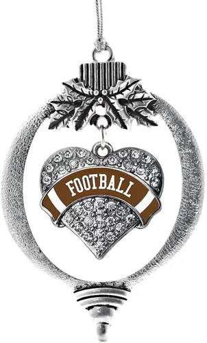 Miniatura 31 de Inspired Silver Adornos festivos de dije de corazón pave de plata con circonitas cúbicas
