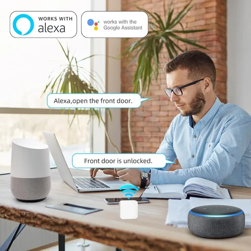 Miniatura 5 de Cerradura inteligente Wi-Fi con juegos de asas, cerradura de puerta de entrada sin llave Miuedo para puerta delantera, compatible con Alexa y Google
