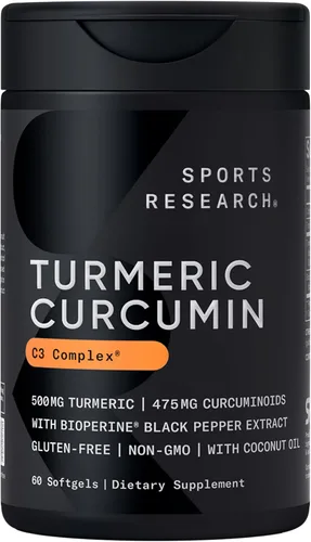 Cúrcuma curcumina C3® Complex, la cúrcuma ayuda a un envejecimiento sano, la visión, las articulaciones y el hígado, fortificado con pimienta negra