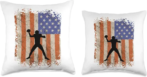 Miniatura 3 de AMERICAN FLAG FOOTBALL QB PLAYER PATRIOTIC Throw Pillow