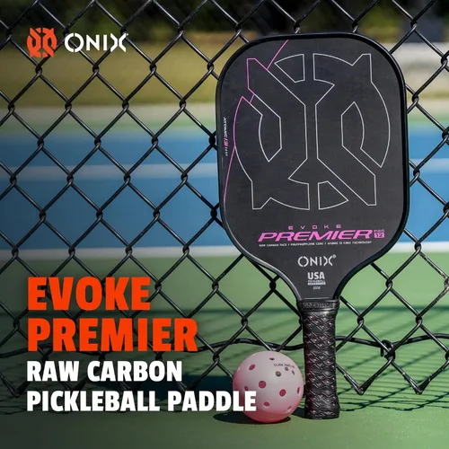 Miniatura 2 de Onix Carbon Fiber Surface Medium-Weight Premium Perforated Grip One-Piece Construction Pickleball Paddle
