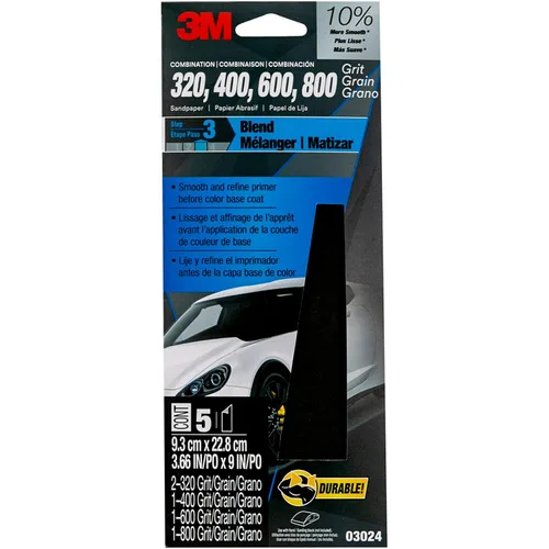 Miniatura 22 de 3M Wetordry - Papel de lija 32035, grano 800, 9 x 11 pulgadas, 5 hojas por paquete