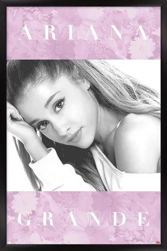 Miniatura 7 de Trends International Ariana Grande - Póster de pared floral, 14.725 x 22.375 pulgadas, versión enmarcada de madera de granero