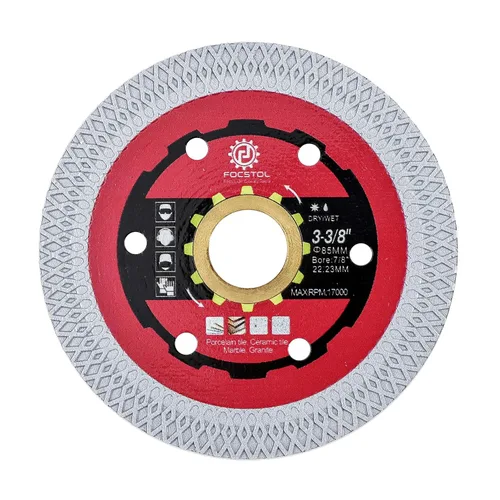 Miniatura 7 de FOCSTOL Hoja de sierra para azulejos de diamante, disco de corte de 4.5 pulgadas (4.528 in) para azulejos de cerámica, cerámica, mármol, granito