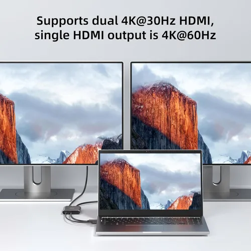 Miniatura 6 de Adaptador DisplayPort a HDMI dual de 4K a 60Hz - Puerto de pantalla a 2 divisor HDMI, divisor de monitor dual MST para computadora, laptop, tarjeta