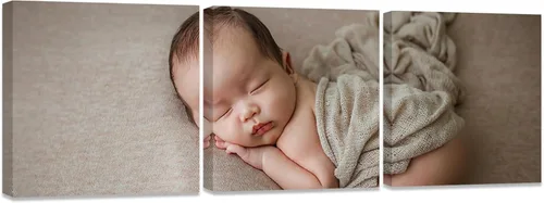 Miniatura 27 de ZXHYWYM Impresiones personalizadas con tus fotos, imágenes personalizadas de 3 piezas para retratos familiares, mascotas, imágenes personalizadas 3