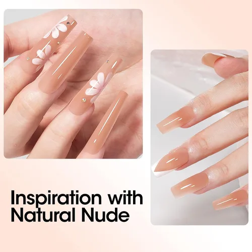 Miniatura 5 de GELLEN Natural Nude - Gel constructor de extensión de uñas de poligel, sin hema, TPO y TMPTA, 2.16 onzas 017 para engrosamiento de uñas de larga