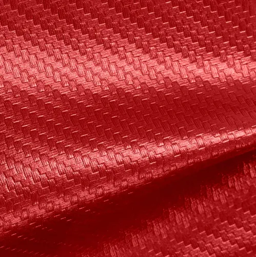Miniatura 9 de VViViD Tela de vinilo marina con acabado de piel sintética resistente a la intemperie de fibra de carbono roja (9 pies x 54 pulgadas)