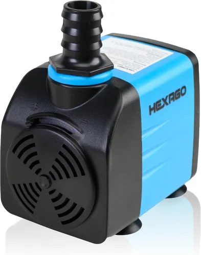 Miniatura 8 de Hexago Bomba de fuente pequeña, 80 GPH (4.2 W 300 L/H) Mini bombas sumergibles, 3 adaptadores de salida, bombas sumergibles para fuente de agua